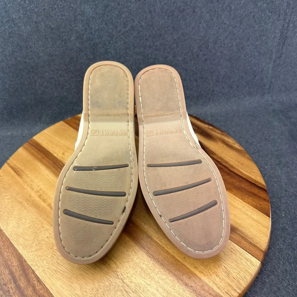 Sperry Top Sider Mako Collection Boat Shoes Mens Size 10 Oyster Taupe Leather